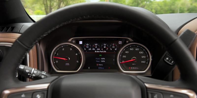 interior dashboard view of chevrolet truck