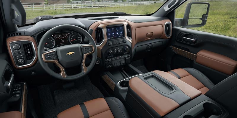Interior of chevrolet truck