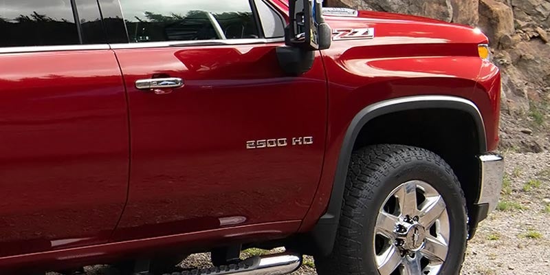 red chevrolet parked outdoors